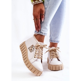 Lewski Shoes Lädersportskor Knyt Vita Lewski Skor 3252 / N 1