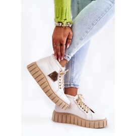 Lewski Shoes Lädersportskor Knyt Vita Lewski Skor 3252 / N 2