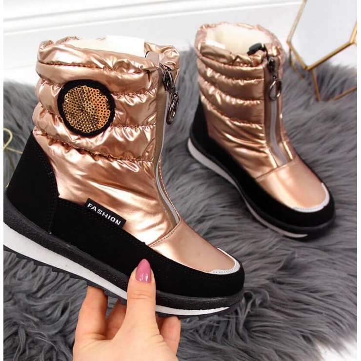 Vattentäta snöskor Jr EVE323C guld vit gyllene 1