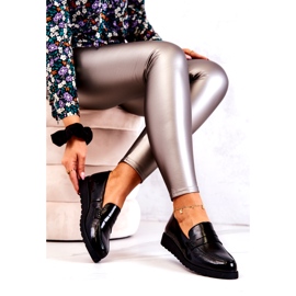 La.Fi Black Patent Wedge Mockasiner svart 4