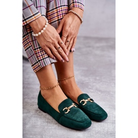 FB2 Roddie Green Classic Loafers i mocka grön 4