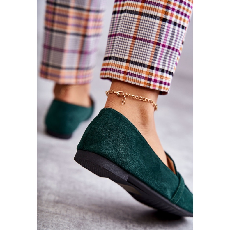 FB2 Roddie Green Classic Loafers i mocka grön 3