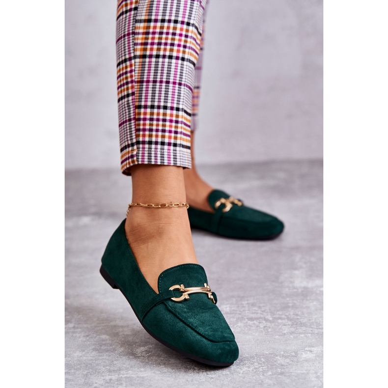 FB2 Roddie Green Classic Loafers i mocka grön 1