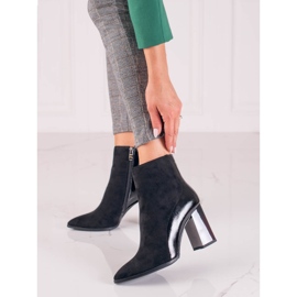 Shelovet damstövlar på en hög stolpe svart 1