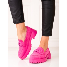 Rosa mockasiner för kvinnor på Shelovet-plattformen 1