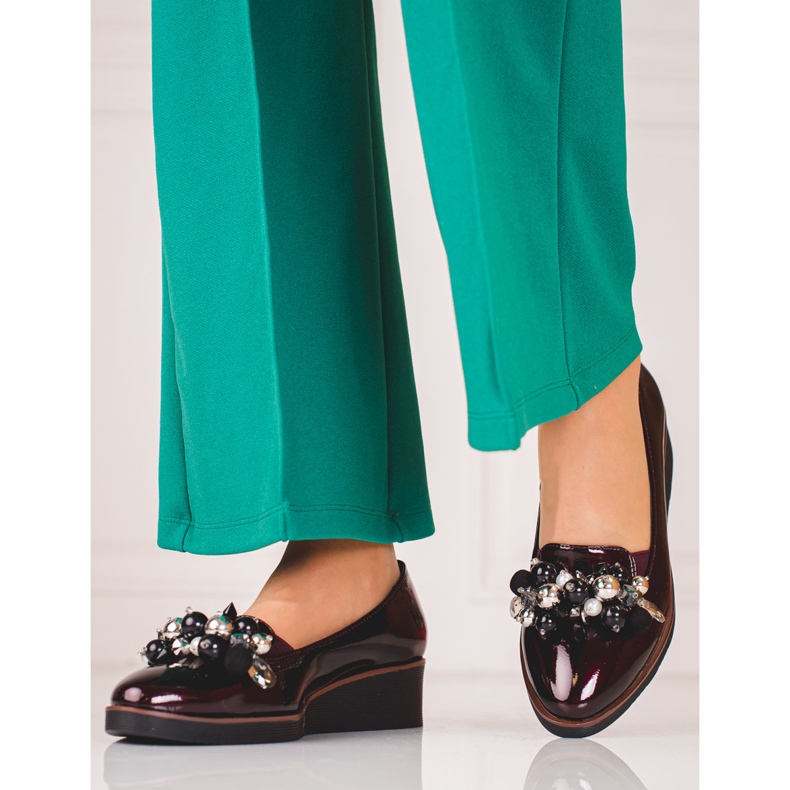 W. Potocki Eleganta skor på Potocki-kilen röd 1