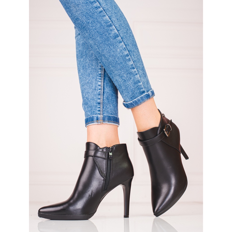 Eleganta stövlar på hög klack från Sergio Leone svart 1