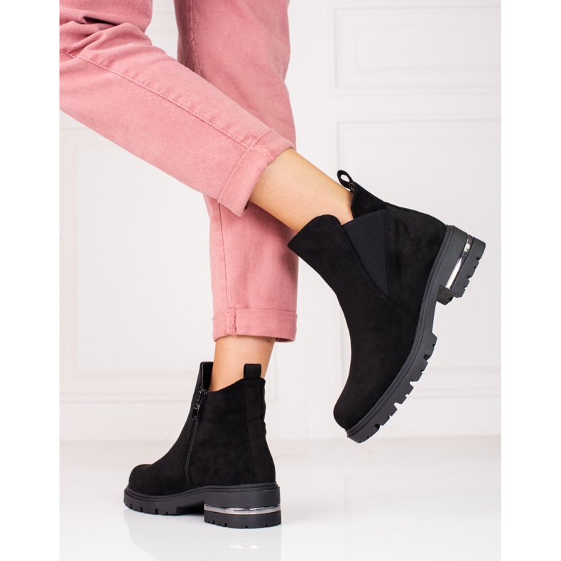 W. Potocki Svarta Chelsea stövlar för kvinnor Potocki 1