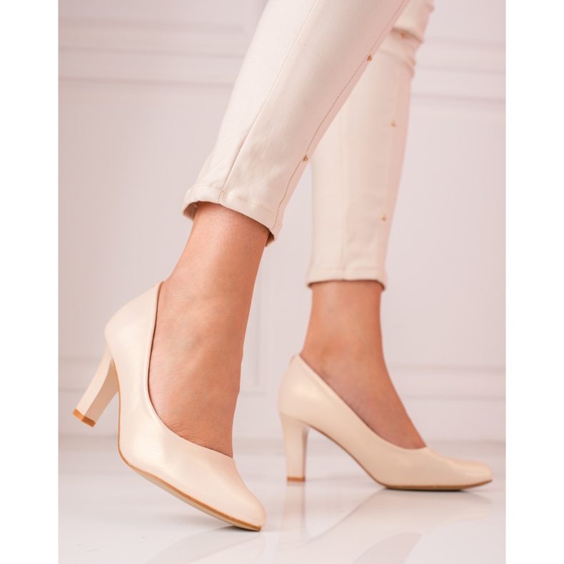 Klassiska Champagne Shelovet pumps beige 2