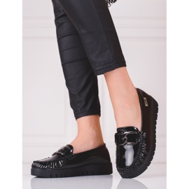 Svarta mockasiner för kvinnor på Shelovet-plattformen 1