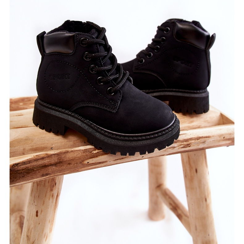 Barns varma stövlar Black Cheddy svart 2