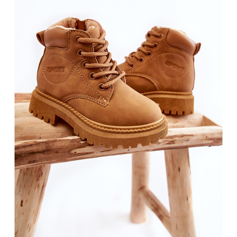 Barns varma stövlar Camel Cheddy brun 2