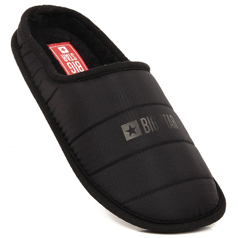 Black Big Star isolerade slip-on tofflor KK274602 svart 1