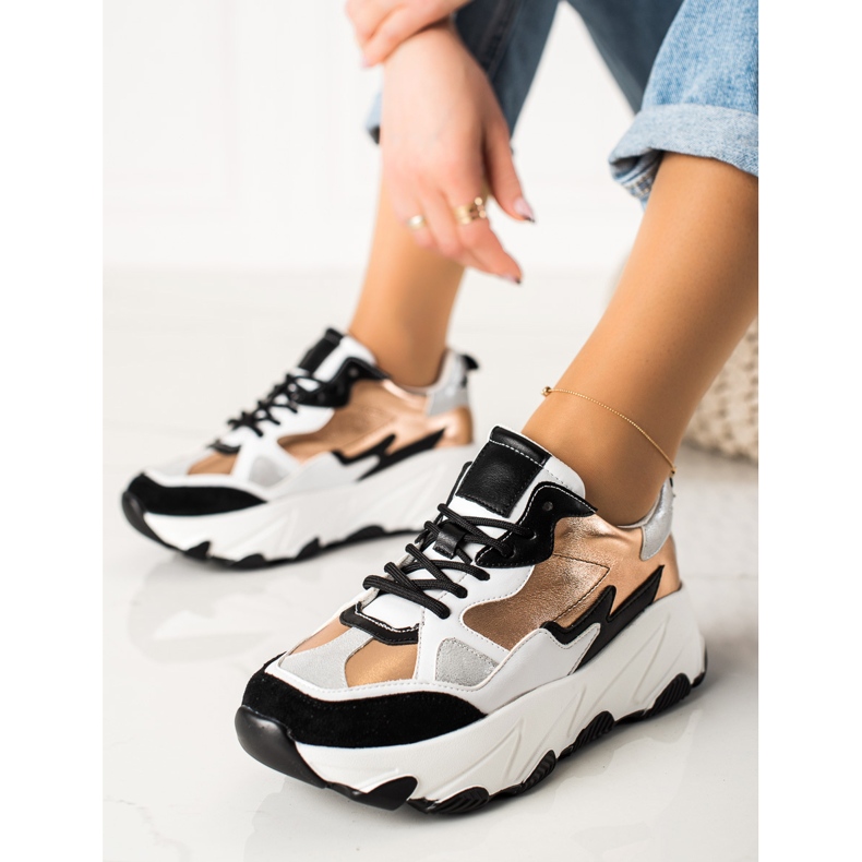 W. Potocki Mode Potocki Sneakers mångfärgad gyllene 1