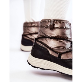 Snöskor för kvinnor Memory Foam Big Star KK274275 Silver-Svart 2