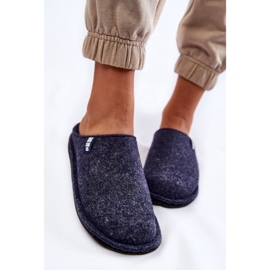 Klassiska tofflor damer i filt Big Star KK276013 Marinblå 2