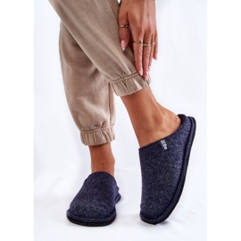 Klassiska tofflor damer i filt Big Star KK276013 Marinblå 1