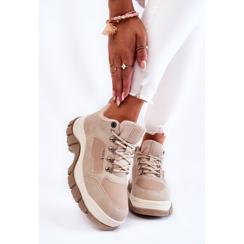 Dam Trekking Skor Trappers Memory Foam Big Star Beige KK274363 1