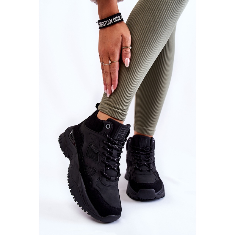 Höga sportskor dam Memory Foam System Big Star KK274356 Svart 2