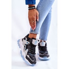 Sportskor för kvinnor på en massiv plattform Big Star KK274386 Svart-grå 1