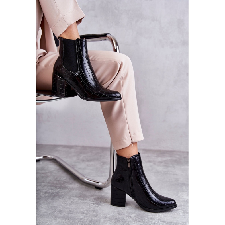 PL4 Snake Läderstövlar La.Fi 260038B-XC Svart 260038B-XC 4