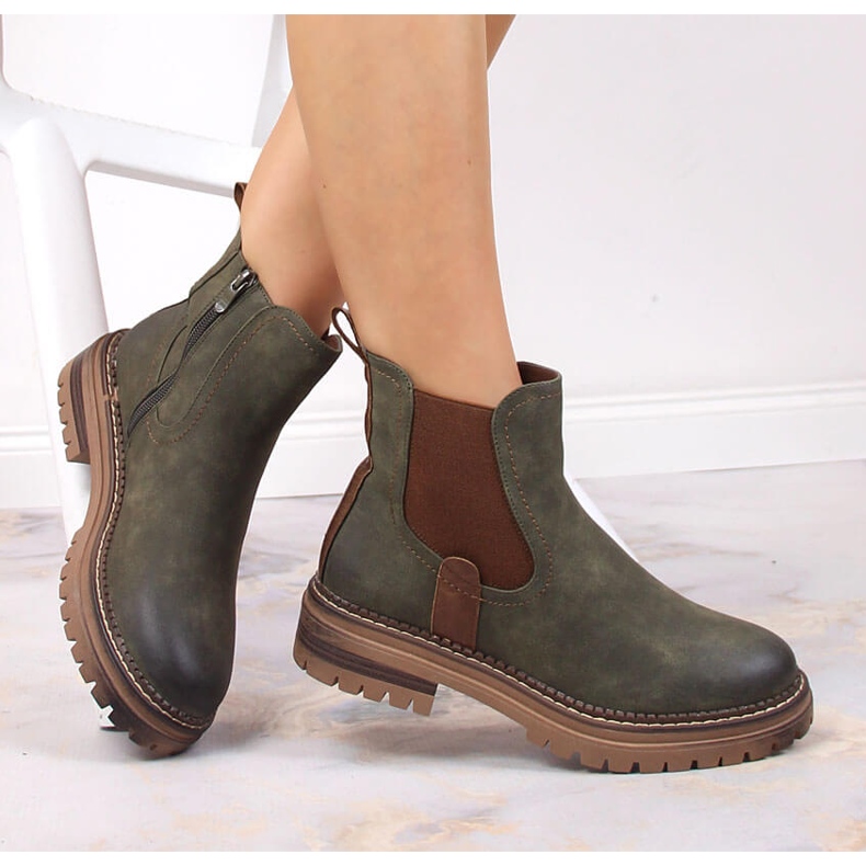 Gröna eVento varma Jodhpur-stövlar på plattformen 1