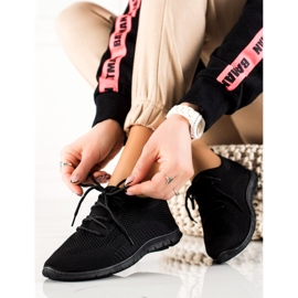 TRENDI Snörade sportskor svart 1