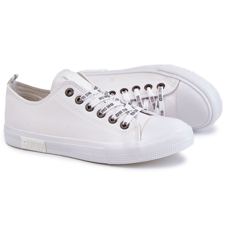 Mäns Eco -Leather Sneakers Big Star KK174052 White vit 1