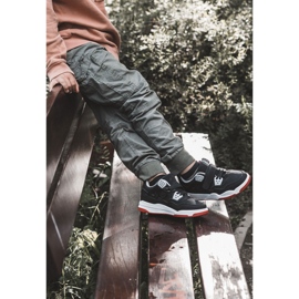 Sportskor i läder för barn Svart och Röd Marisa 1