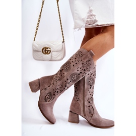 Lewski Shoes Mocka Openwork Boots Lewski Skor 3171 Cappucino brun 2