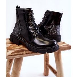 PE1 Barnlackade tossor med dragkedja Svart Yukko 2