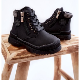 PE1 Barns pälsisolerade stövlar Black Hopper Trappers rosa 2