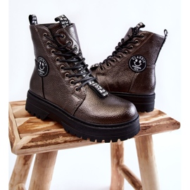 Barns varma stövlar Trappers Mörkgrå Conley brun 2