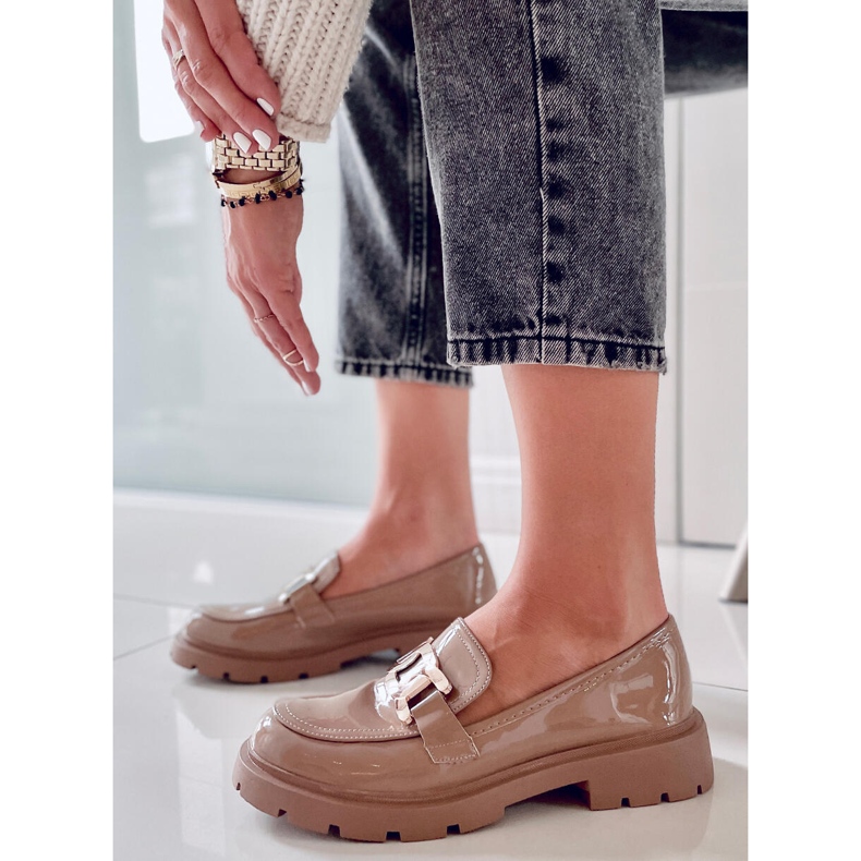 PA1 Sophie Khaki dam loafers beige brun 2