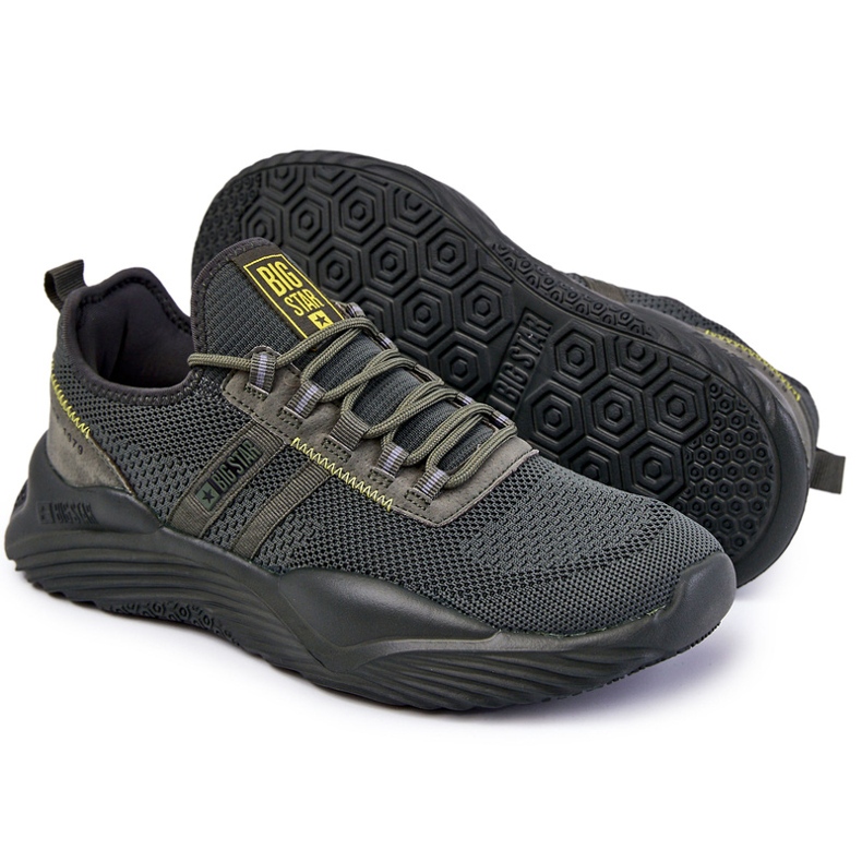 Sportskor för män Memory Foam Big Star KK174256 Khaki grön 1