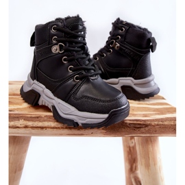 FR1 Barnstövlar Trappers Varma Med Dragkedja Svart Marvin 2