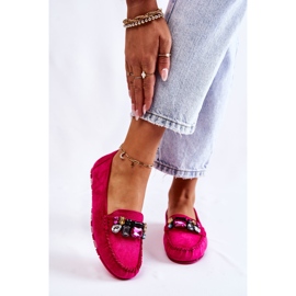 PS1 Loafers i mocka för kvinnor med Fuchsia Janetta-dekorationer rosa 1