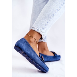 PS1 Loafers i mocka för kvinnor med blå Janetta-prydnader 6