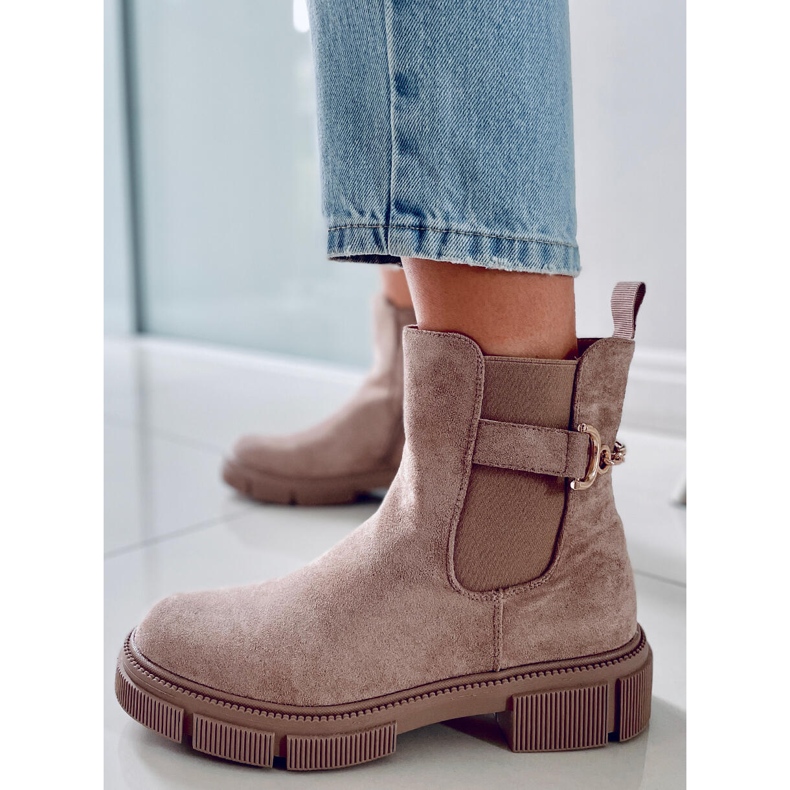 BM Chelsea stövlar för kvinnor Chance Khaki beige 1