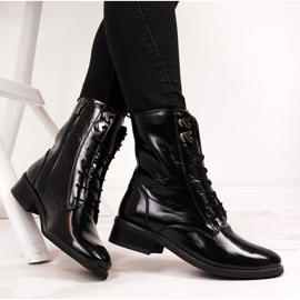 Svarta Dolce Pietro damstövlar i läder 2