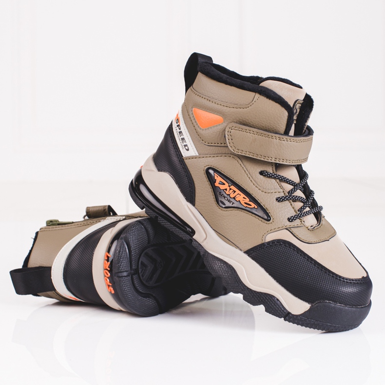 Snörstövlar för pojkar, isolerad Shelovet beige 1