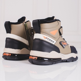 Snörstövlar för pojkar, isolerad Shelovet beige 2