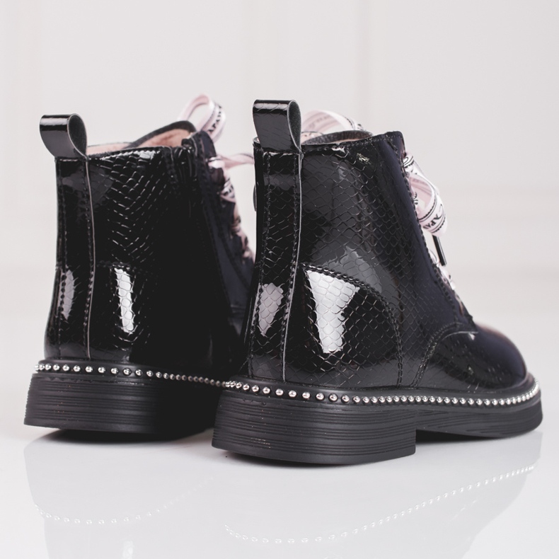 Eleganta Shelovet svarta stövlar för tjejer 1