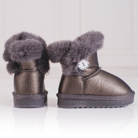 Snöskor för tjejer med päls Shelovet brun 2