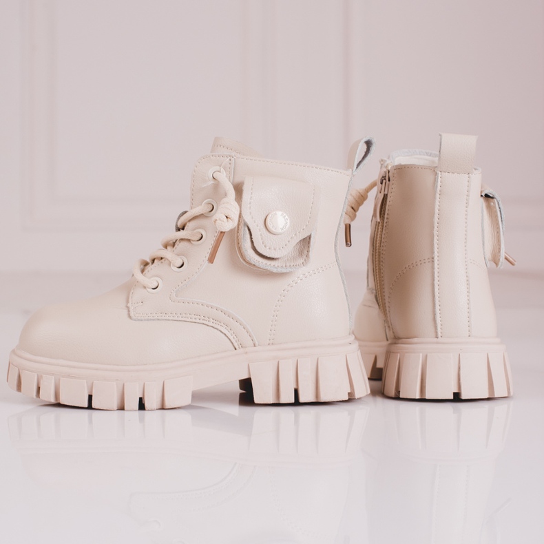 Beiga flickstövlar med Shelovet-ficka beige 1