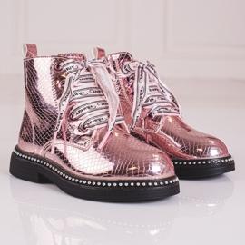 Eleganta tjejstövlar Shelovet rosa 2