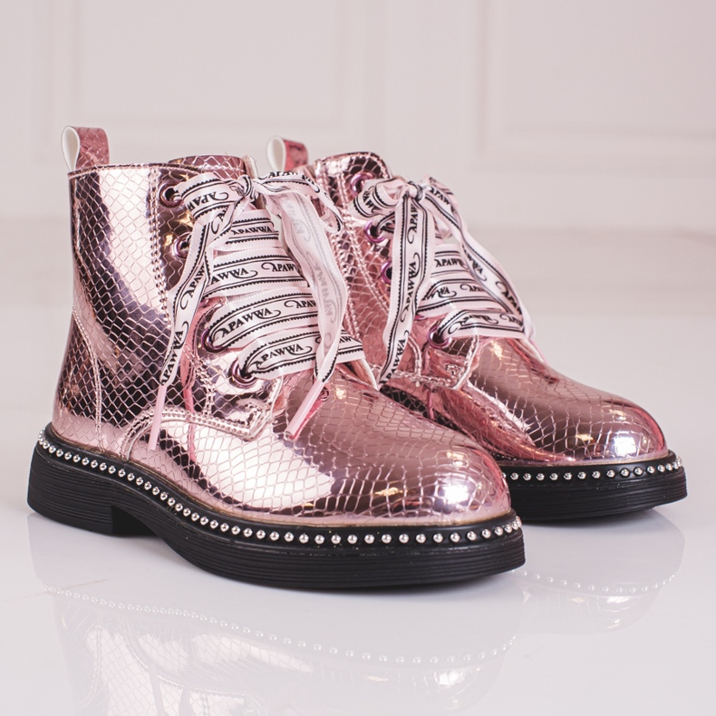 Eleganta tjejstövlar Shelovet rosa 2