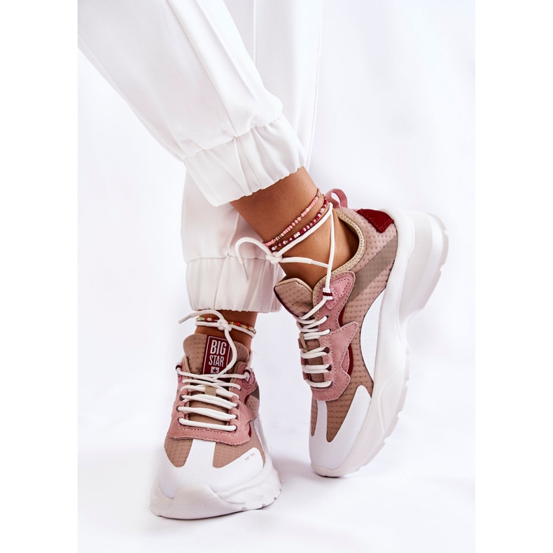 Damsportskor Big Star KK274055 Beige vit 2