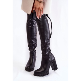 Lewski Shoes Läderstövlar På Lewski Skor 3245 Svart Plattform 1