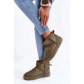 Varma snöstövlar för kvinnor Big Star KK274292 Khaki brun 2